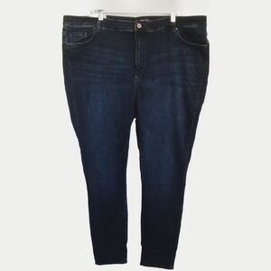 NWT H&M Women's Plus Women's Classic Skinny High Rise Stretch Jeans Dark Wash 24